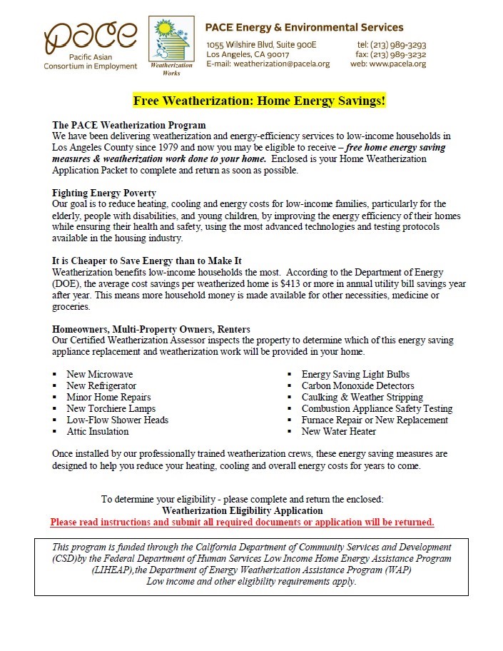 Free Weatherization: Home Energy Savings!