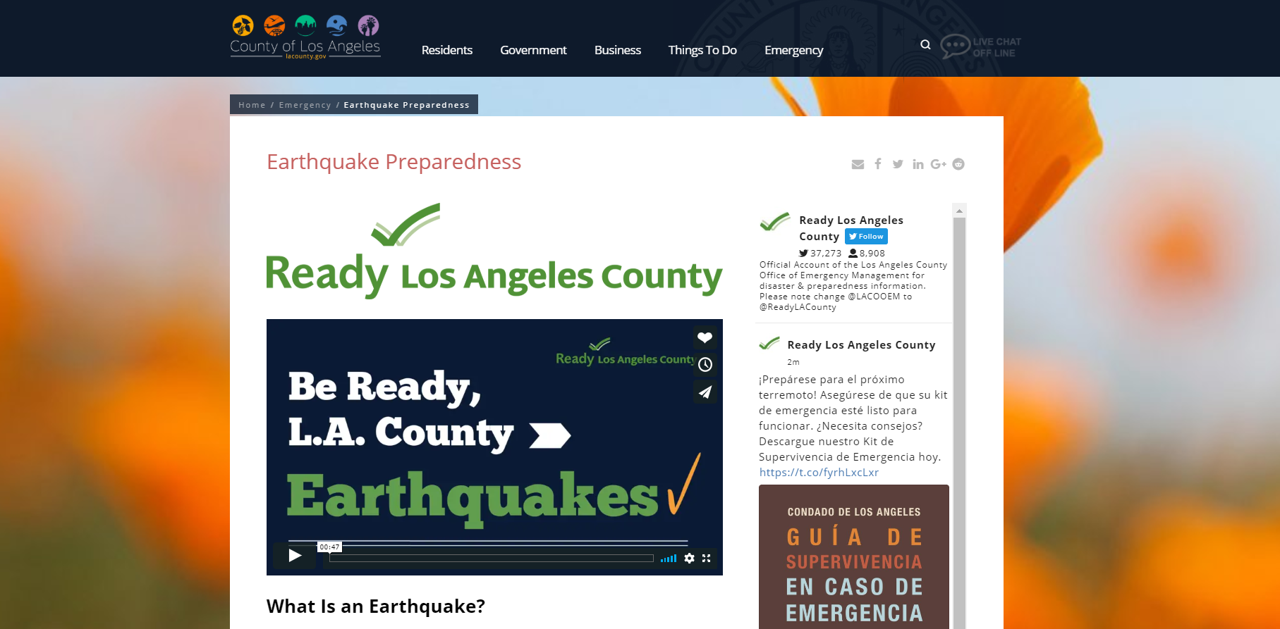 Earthquake Preparedness by L.A. County