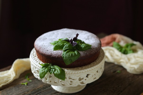 A Summer Family Recipe: Basil Chocolate Cake